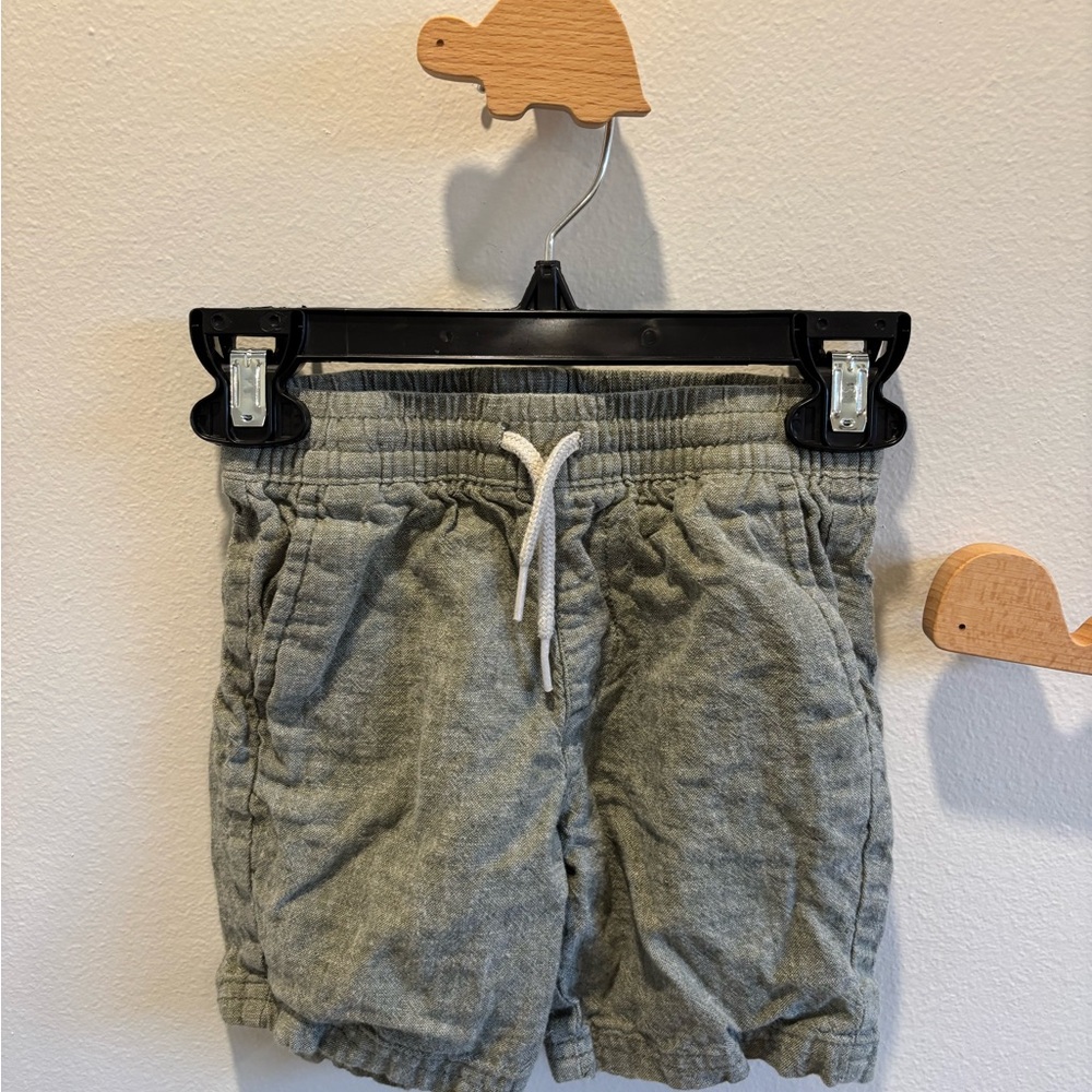 Olive Green Drawstring Shorts